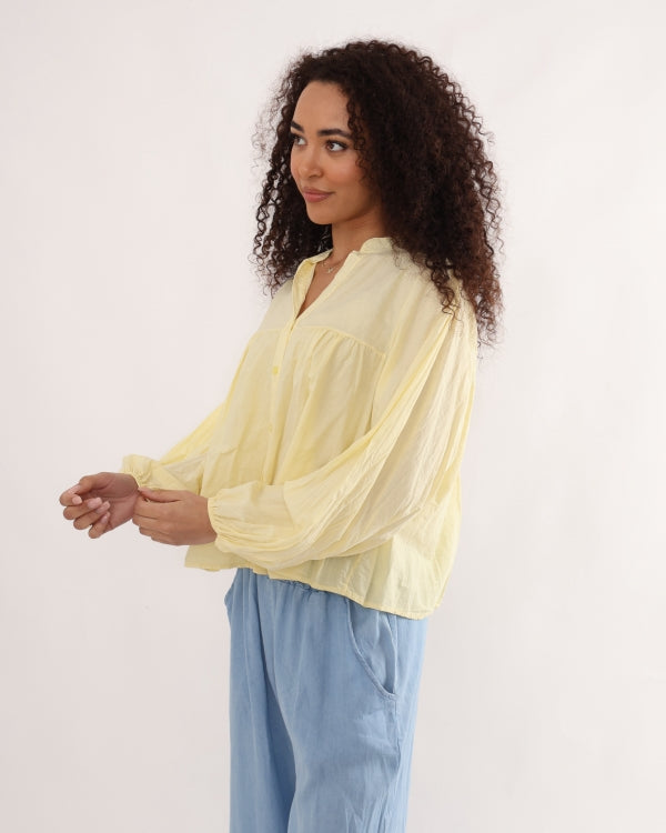Italian collection smock blouse - Lemon