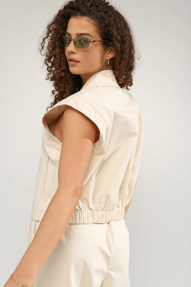 Numph NUSUNNA VEST - Whitecap Gray