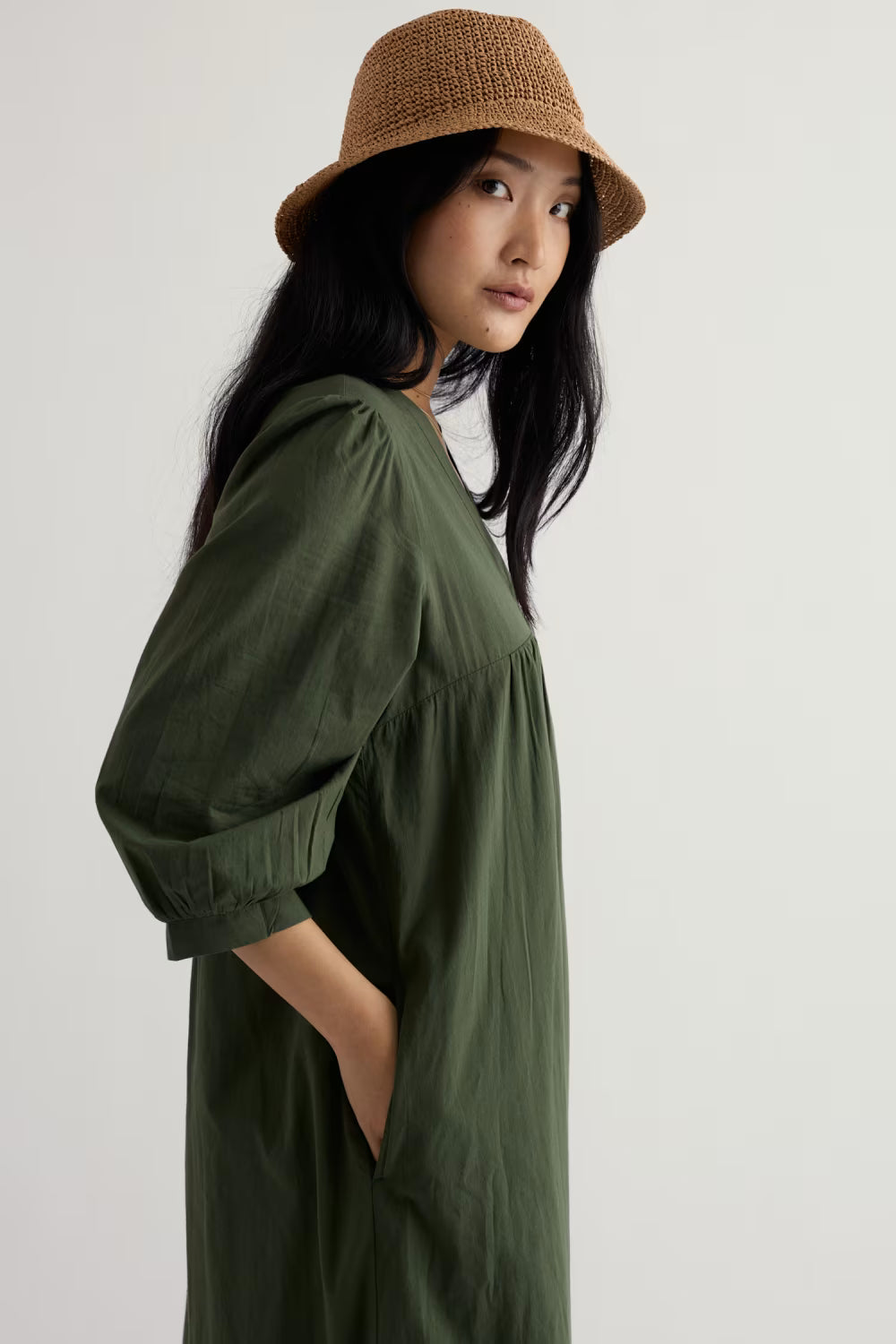 Seasalt Earth Colours Kaftan Dress in Organic Cotton Voile