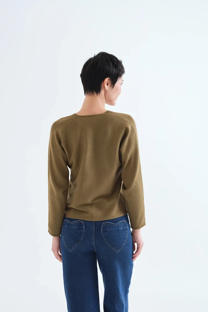 Compania fantastica Olive green cardigan