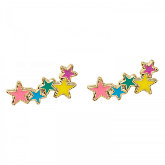 Earrings enamel stars