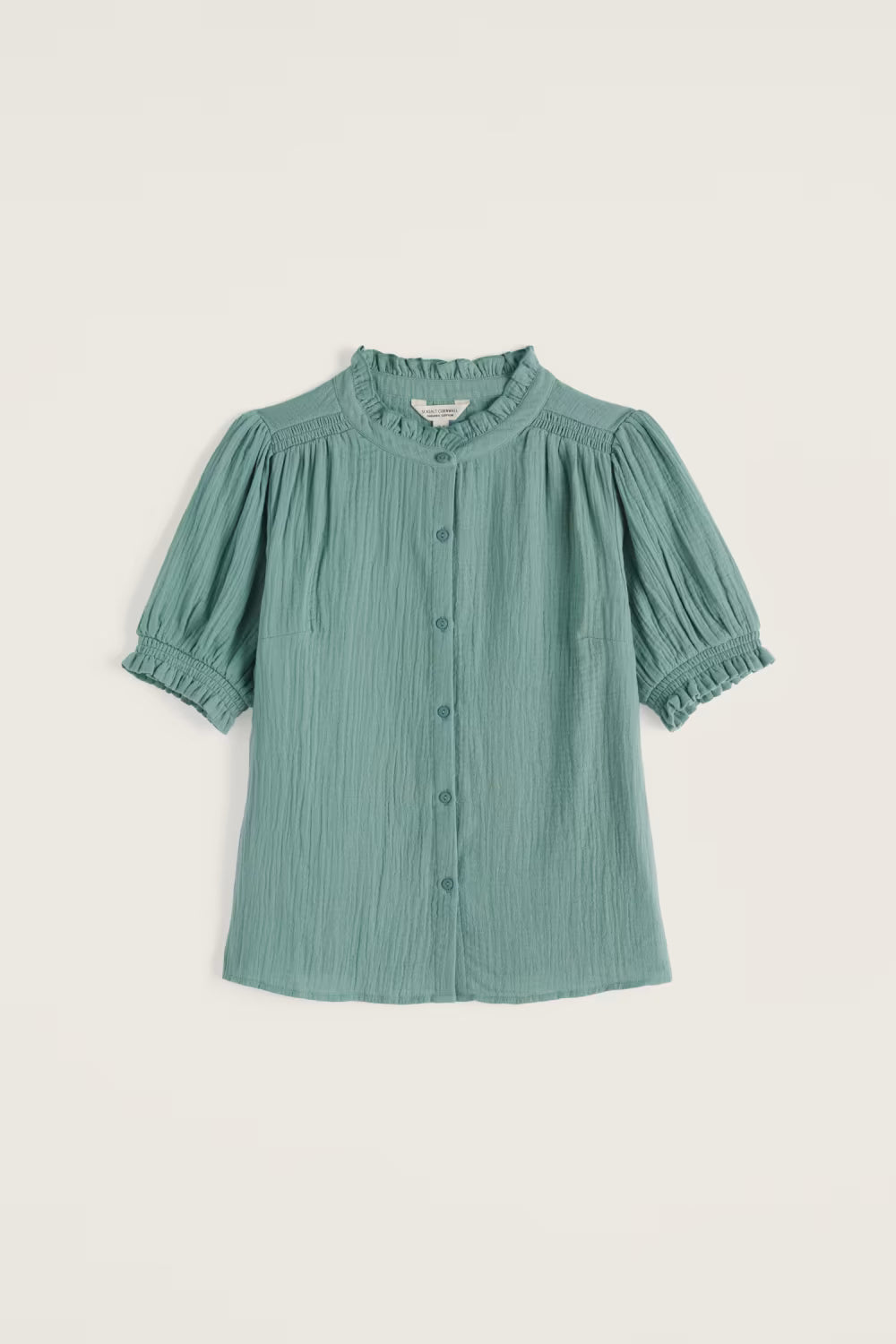 Seasalt Shore Path Frilled Shirt in GOTS Organic Cotton