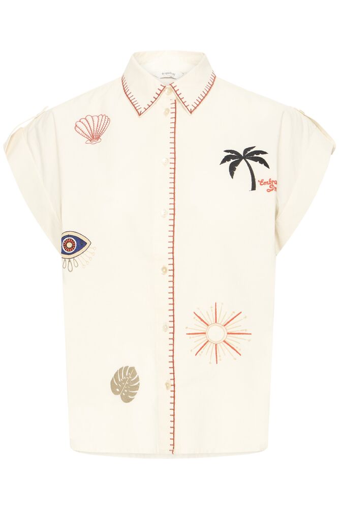 Byoung BYJESSEL EMB SHIRT