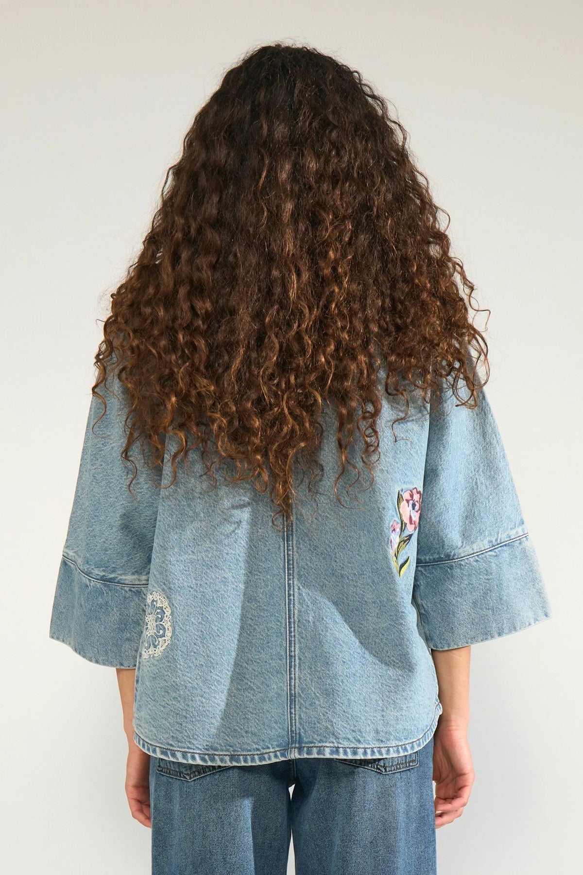 Numph NUDENMA OVERSIZE SHIRT - Medium Blue Denim