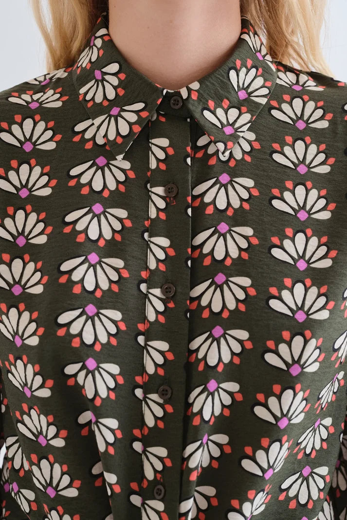 Compania Fantastica Geometric Print Shirt