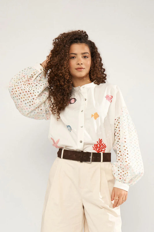 Numph NUMARISA SHIRT - Bright White