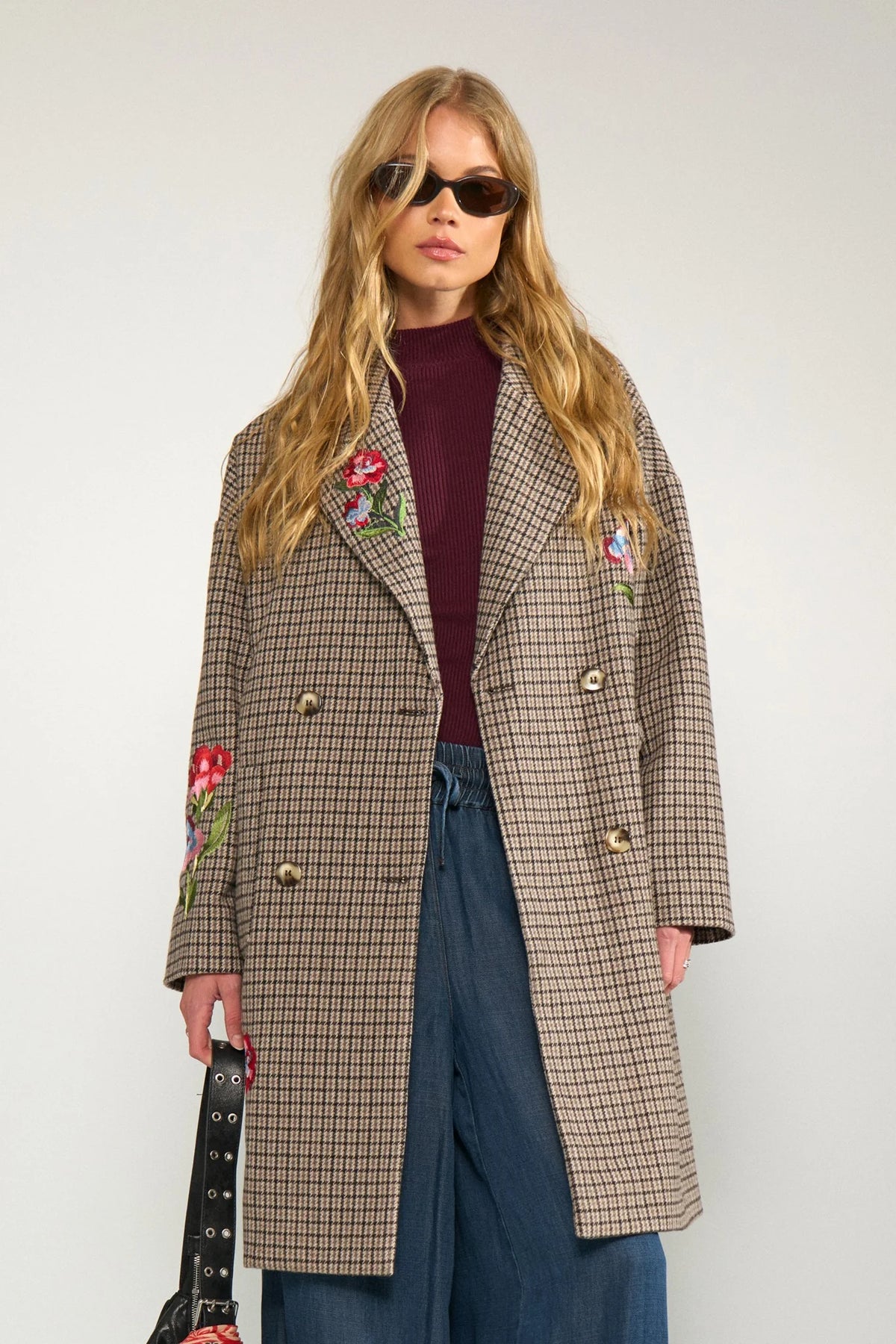 Numph NUELANA EMBROIDERY COAT - Black Coffee