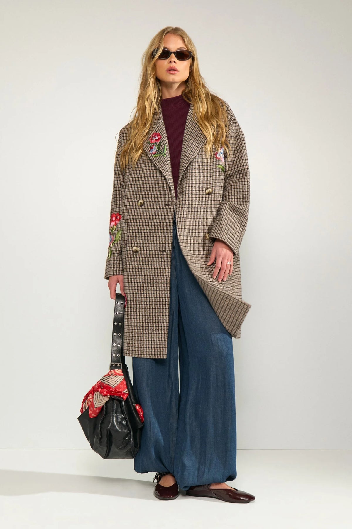 Numph NUELANA EMBROIDERY COAT - Black Coffee