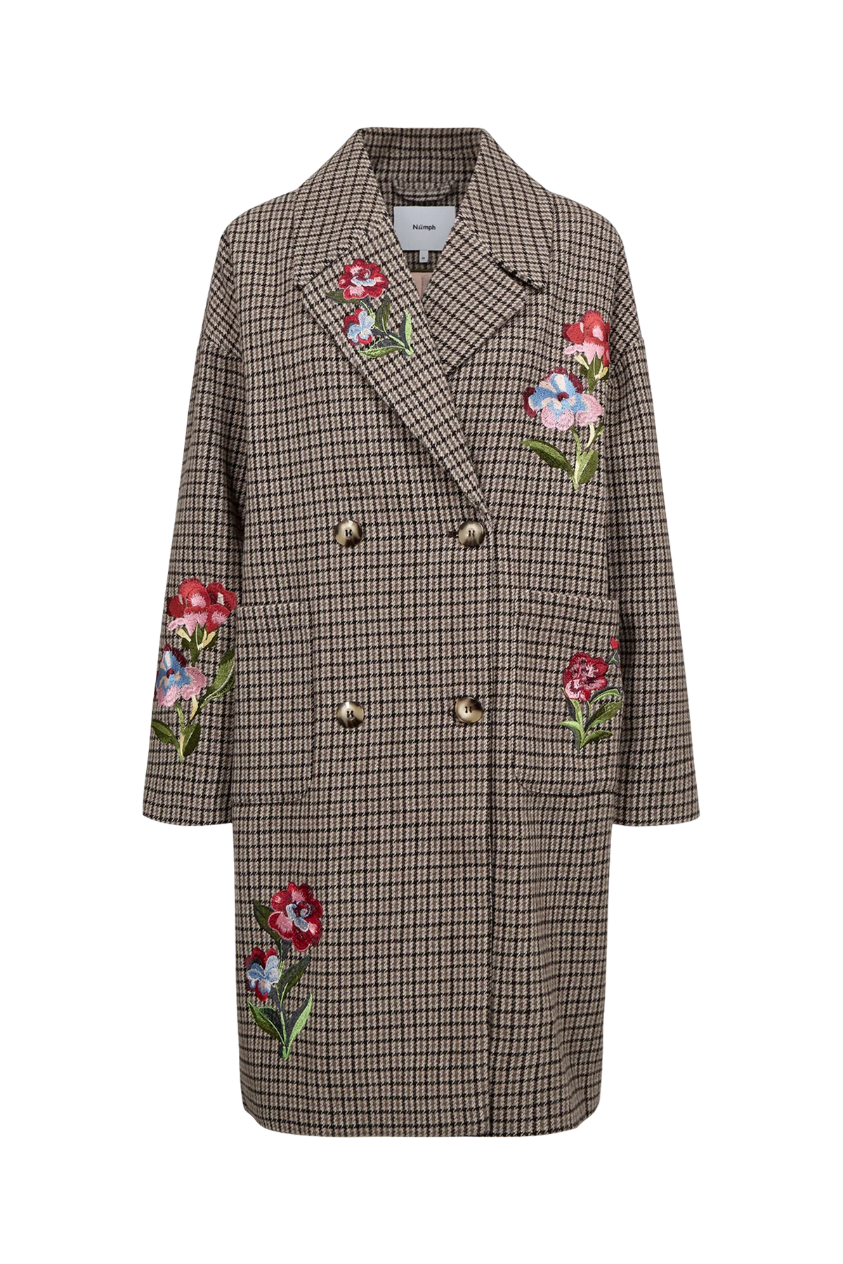 Numph NUELANA EMBROIDERY COAT - Black Coffee