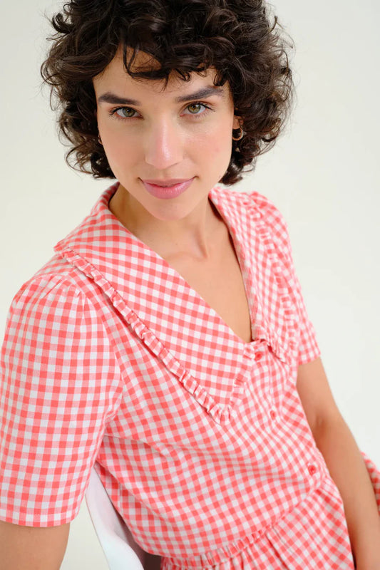 Compania fantastica red gingham shirt