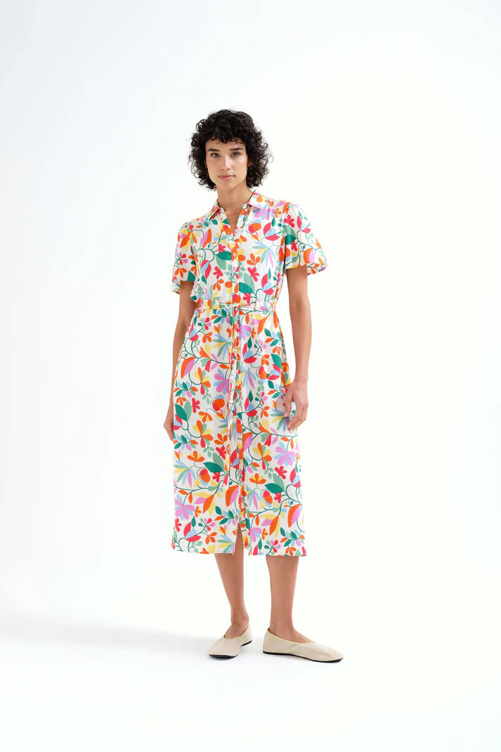 Compania fanstastica lotto print midi dress