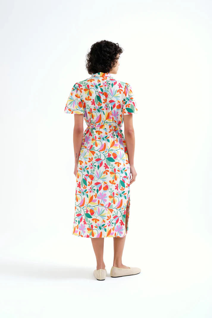 Compania fanstastica lotto print midi dress