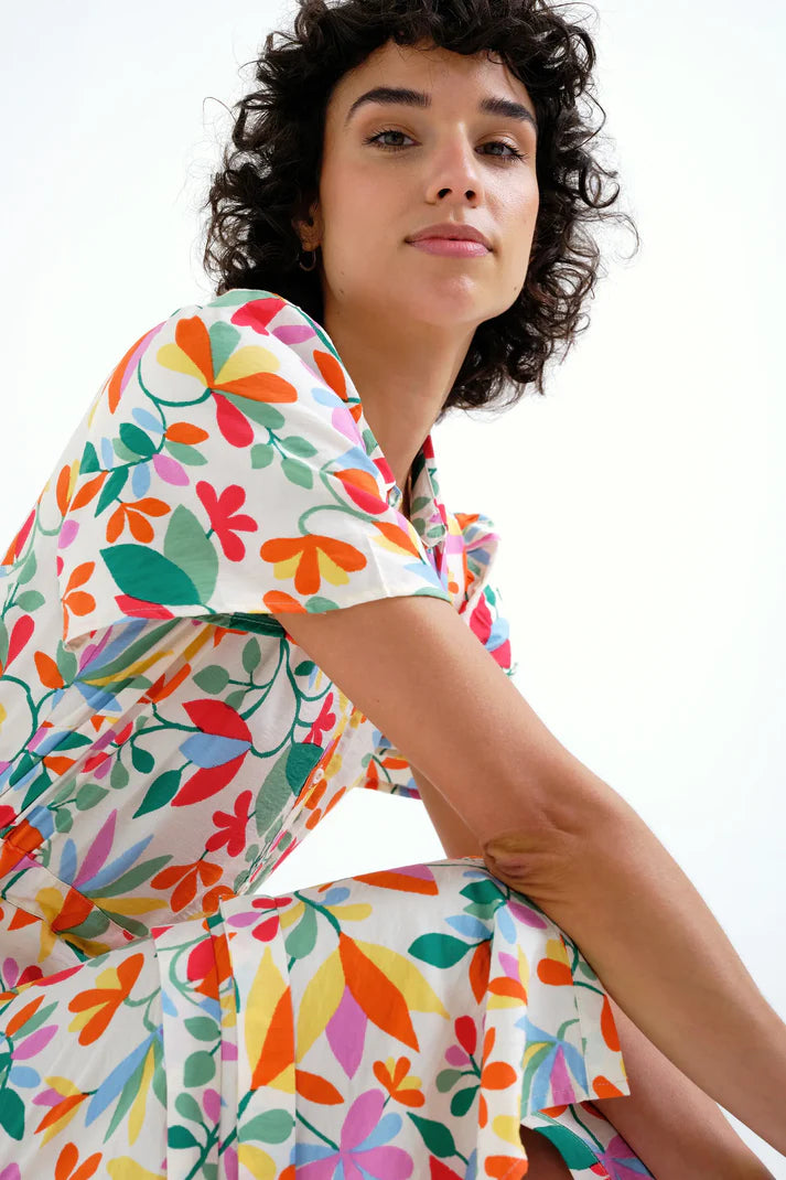 Compania fanstastica lotto print midi dress