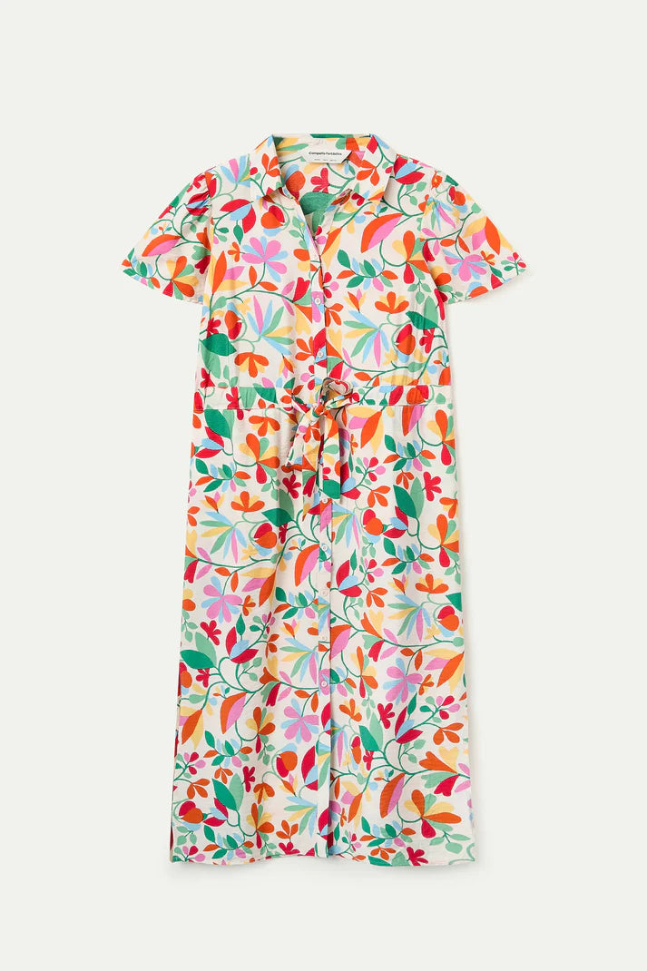 Compania fanstastica lotto print midi dress