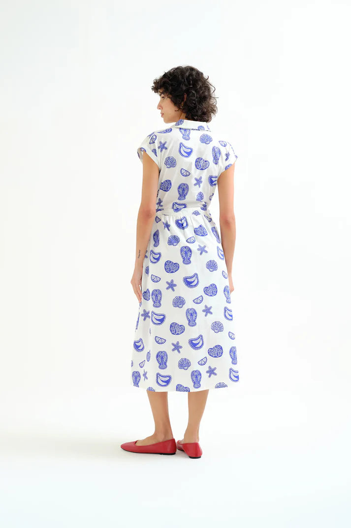 Compania Fantastica lobster print midi dress