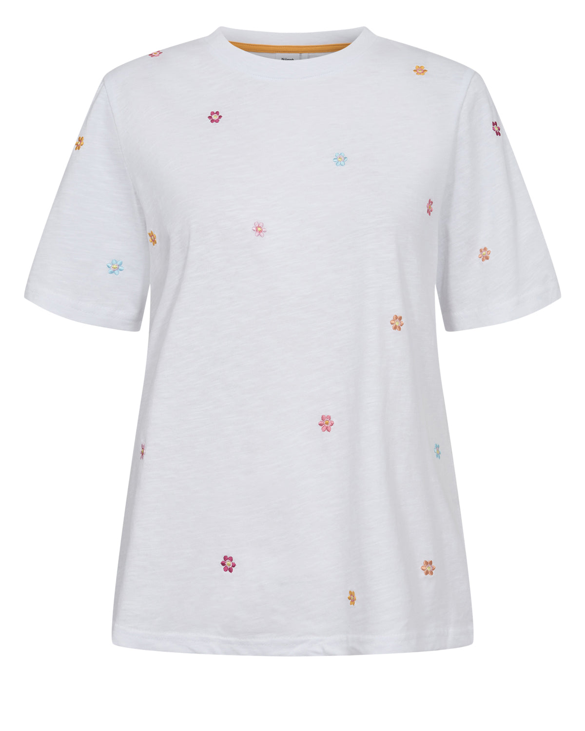 Numph nupilar t-shirt - bright white with flowers