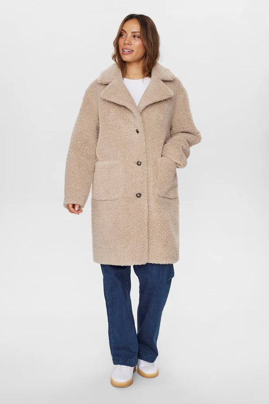 Numph Nuelliot Reversable coat sesame