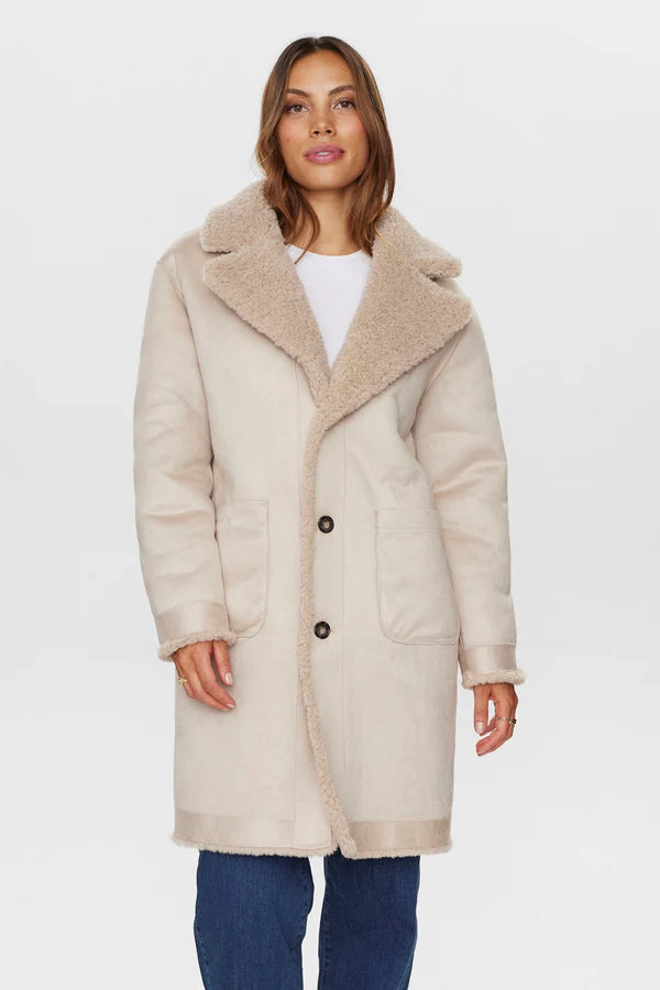 Numph Nuelliot Reversable coat sesame