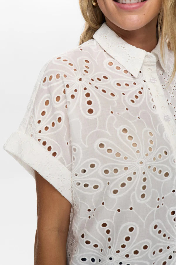 Numph NUPALMA SLEEVELESS SHIRT - Bright White