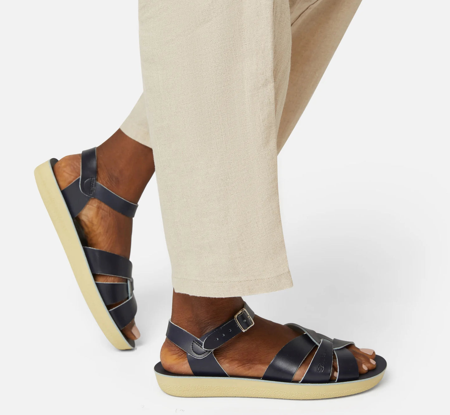 Saltwater Swimmer Navy Womens Sandal