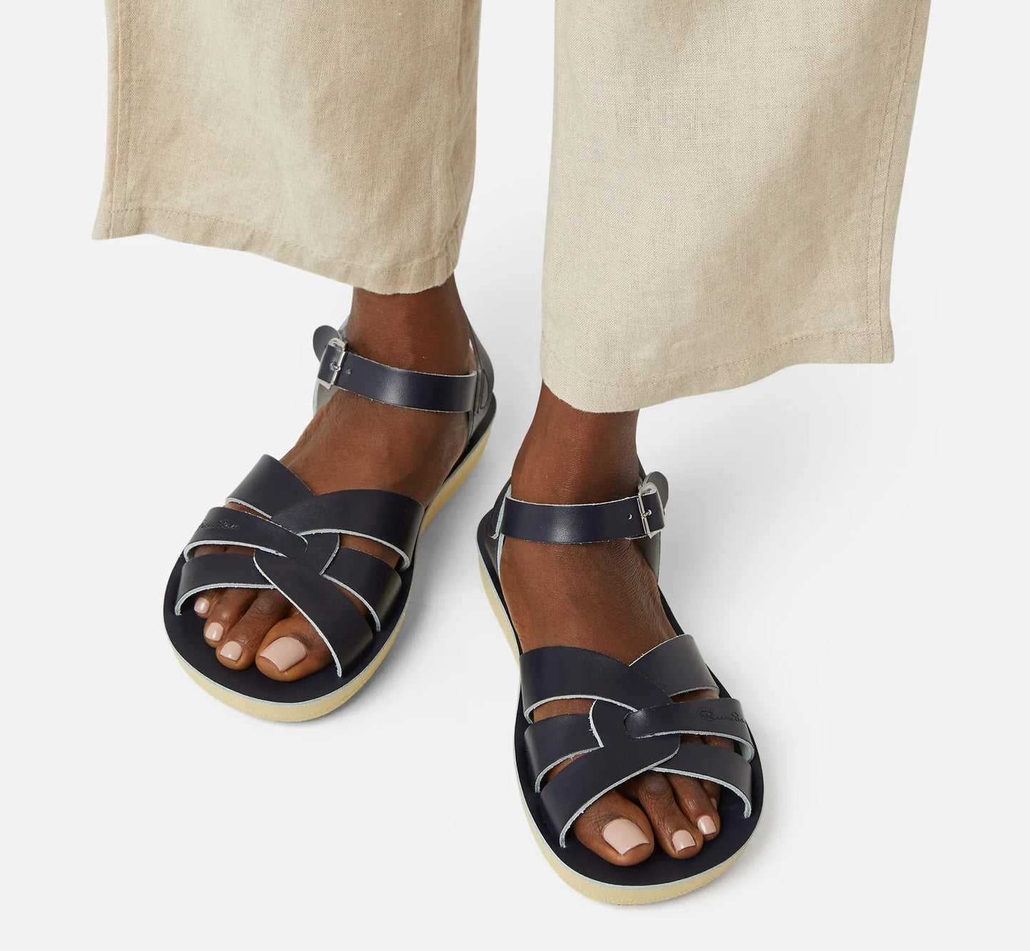 Saltwater Swimmer Navy Womens Sandal