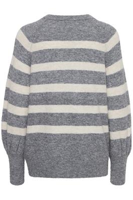 Byoung Striped Jumper - Mid Grey