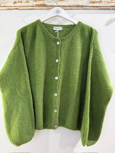 Italian collection mohair button through cardigan Apple -8179