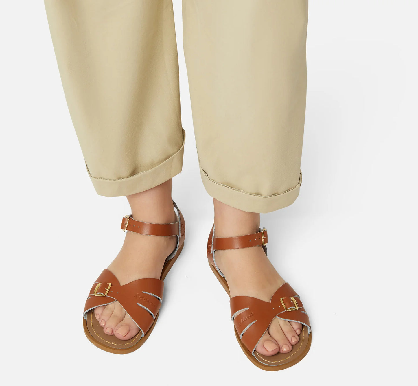 Saltwater Classice tan sandal