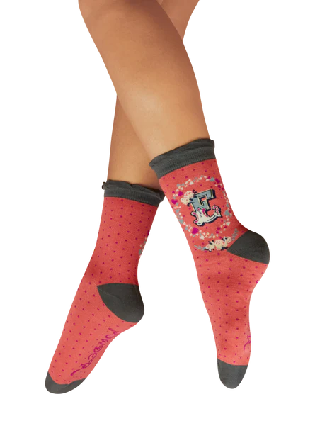 Powder uk Alphabet letter socks