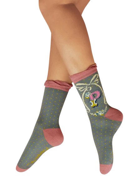 Powder uk Alphabet letter socks