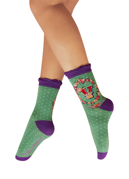 Powder uk Alphabet letter socks