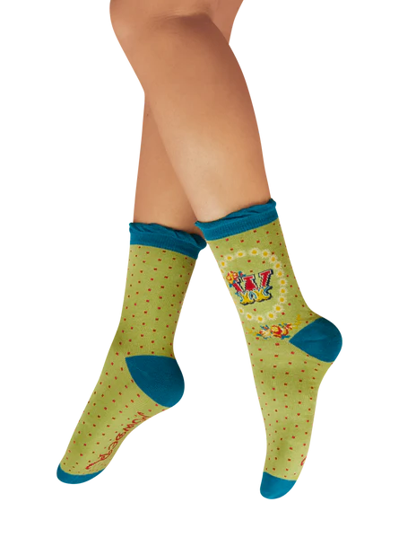 Powder uk Alphabet letter socks
