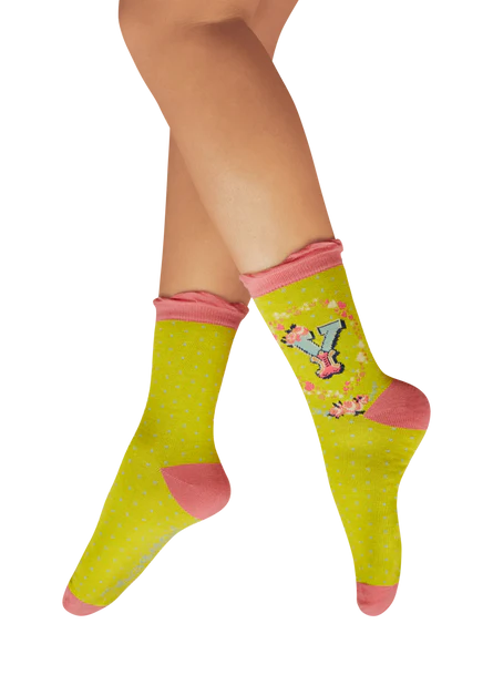 Powder uk Alphabet letter socks