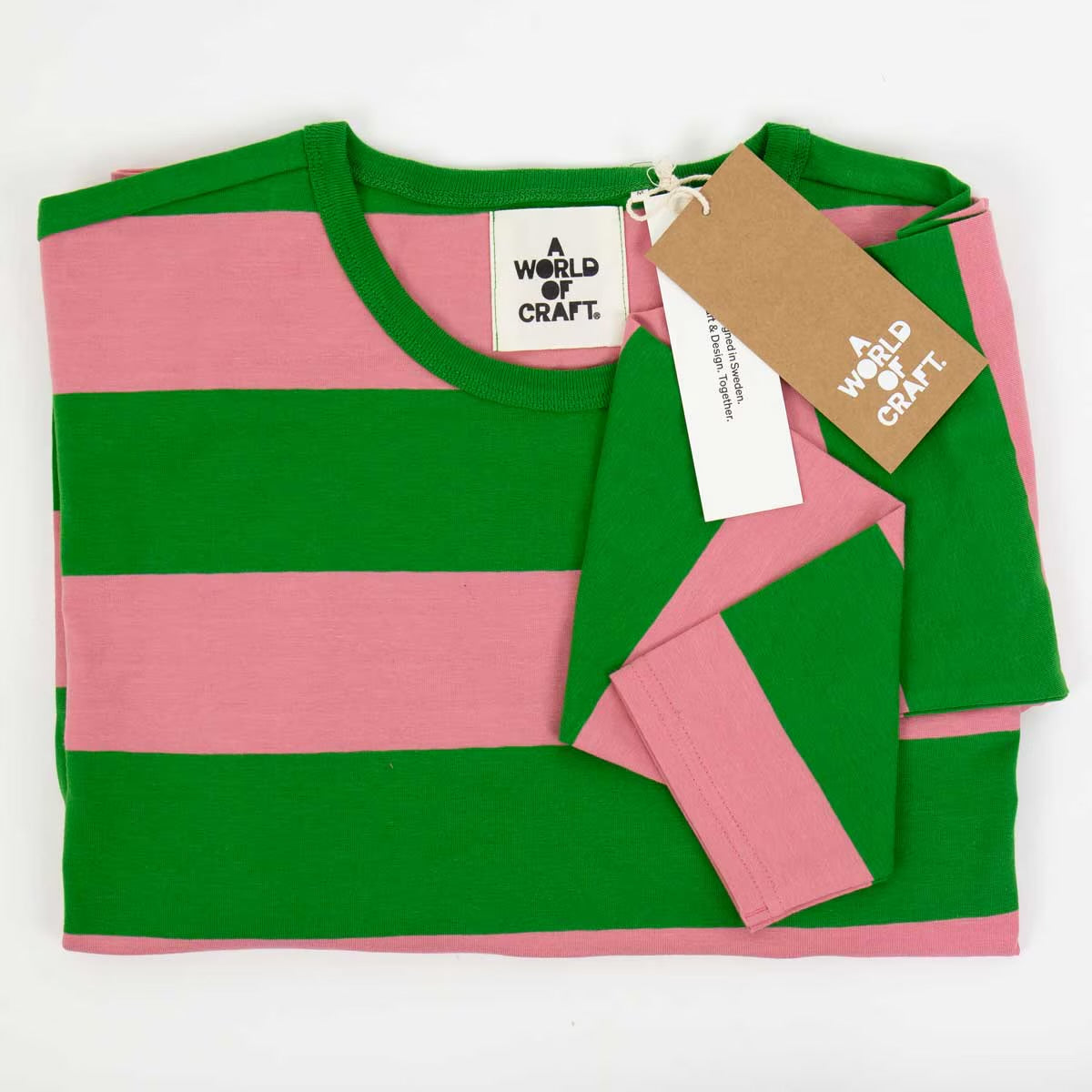 A World of Craft Long Sleeve T-shirt Pink/Green