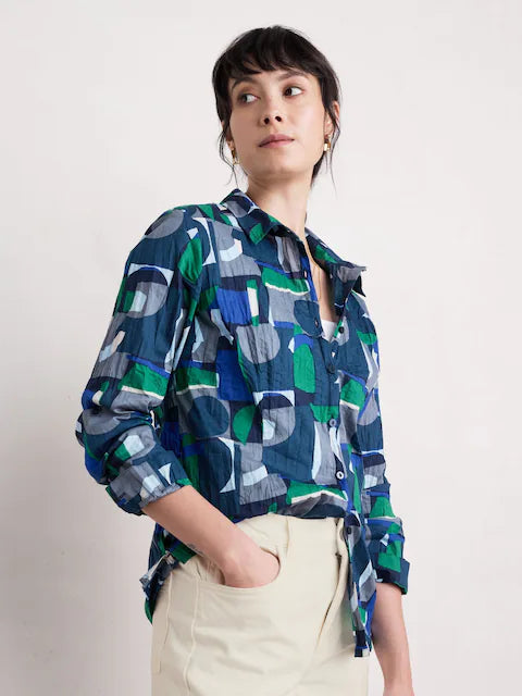 Seasalt Larissa shirt -Zennor abstract maritime