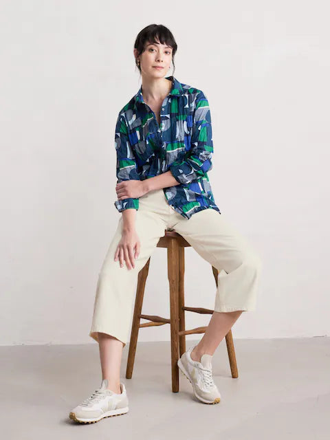 Seasalt Larissa shirt -Zennor abstract maritime