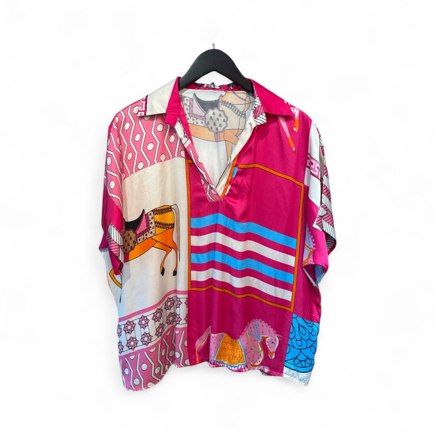 Luxe ‘Hermes’ Style Horse Print Tunic and Trousers Set