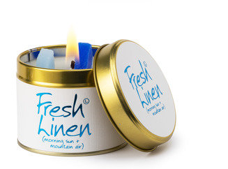 Lily Flame Fresh Linen Scented Candle