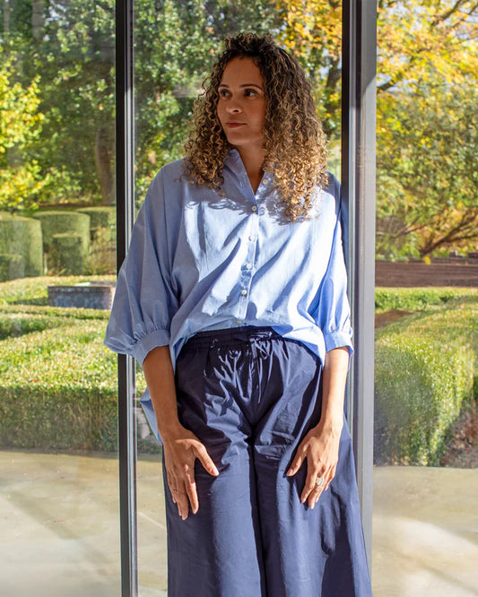 Chalk Poppy Shirt Blue