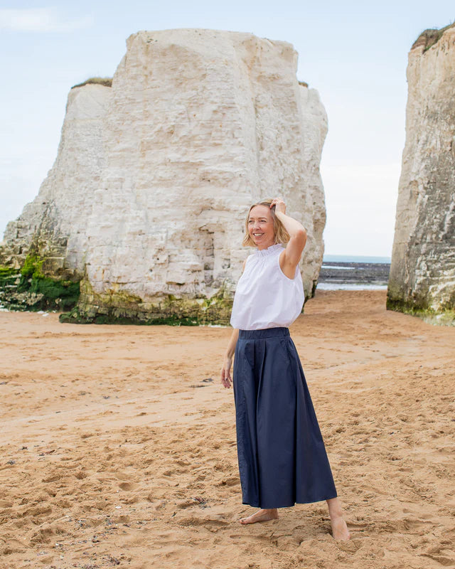 Chalk Audrey Skirt Navy