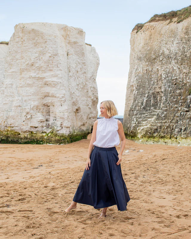 Chalk Audrey Skirt Navy