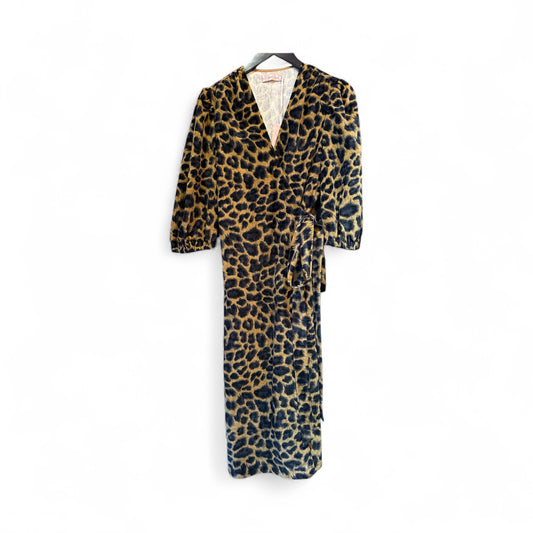 Traffic People Leopard Print Wrap Dress