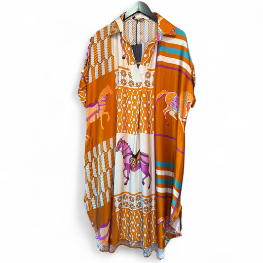 Cecile Wang Pumpkin ‘Hermes’ Style Horse Dress