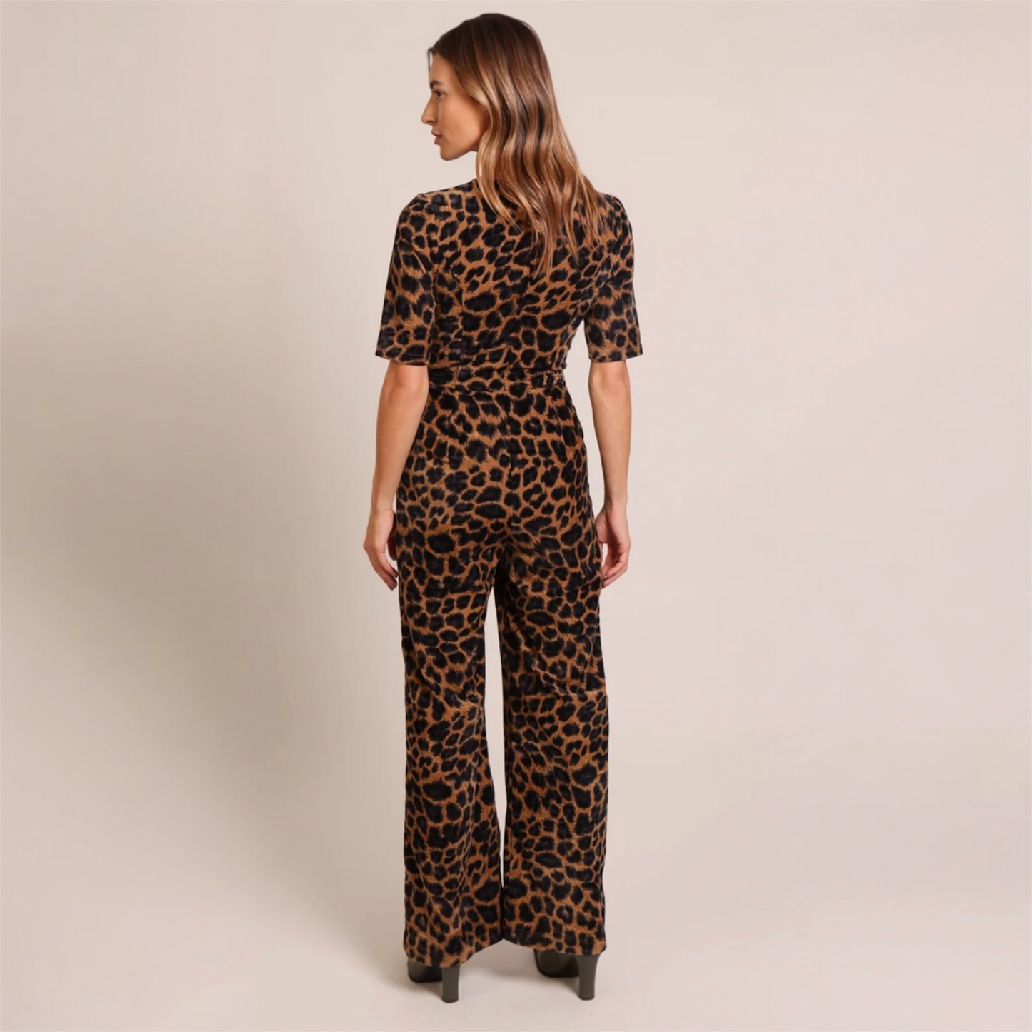 Traffic People Clan Leopard Print Jumpsuit