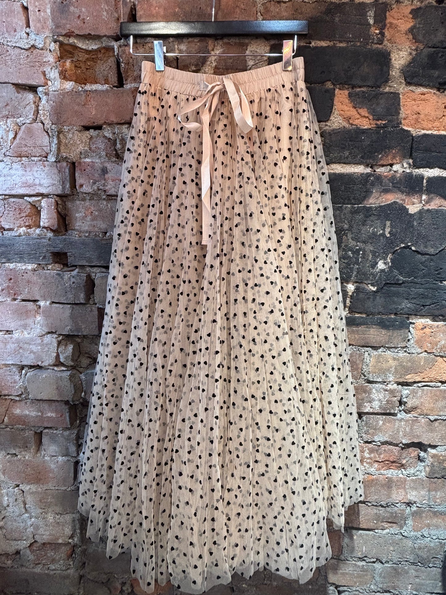 Choklate Paris Heart Tulle Skirt Beige