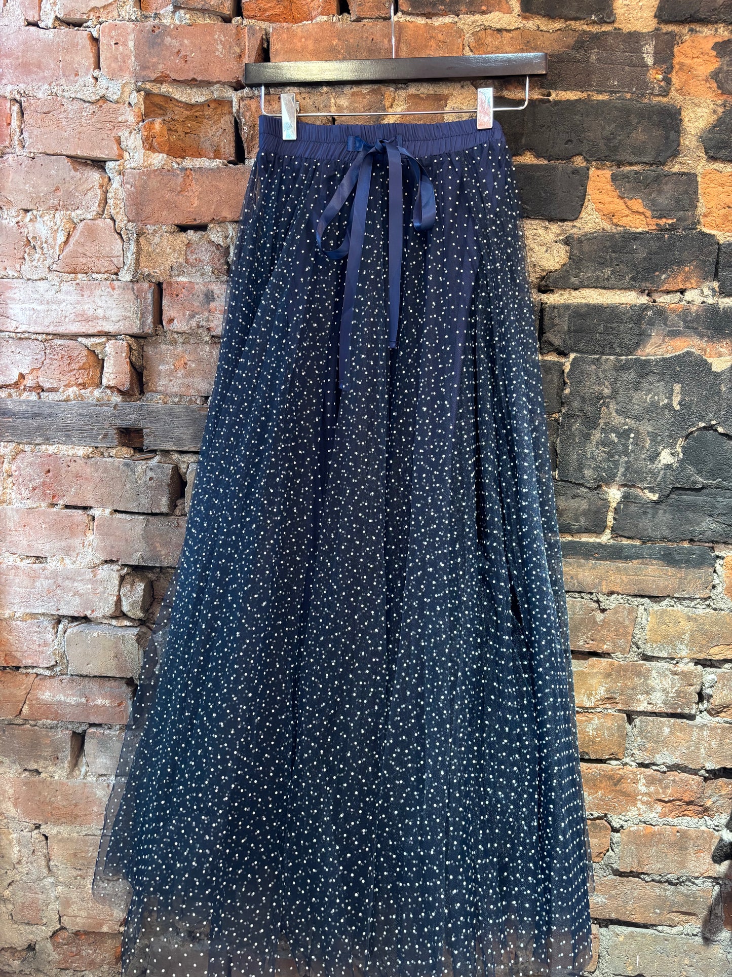 Choklate Paris Polka Dot Tulle Skirt Navy