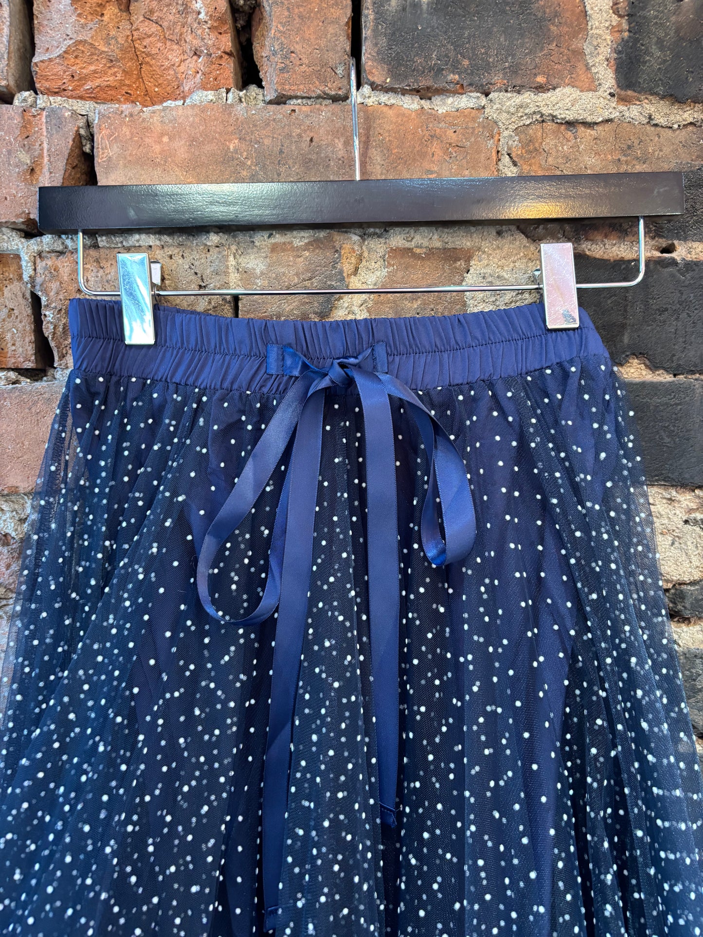 Choklate Paris Polka Dot Tulle Skirt Navy