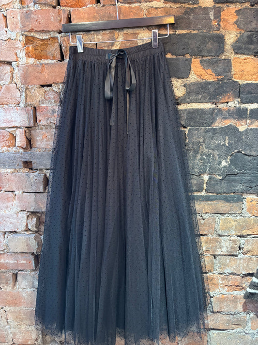 Choklate Paris Polka Dot Tulle Skirt Black