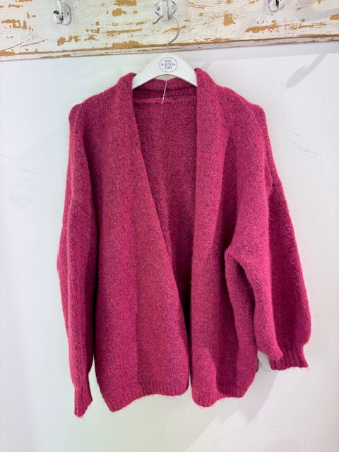 Kris ana cardigan dark pink 8882