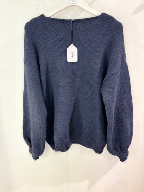 Kris ana Tie up cardigan 8886 Navy